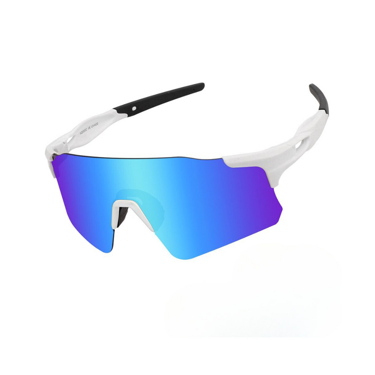 White Polarised Rimless Visor Velocity Vista Sunglasses