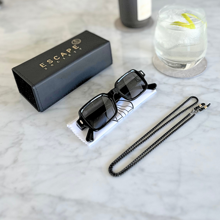 Black Retro Roamer Acetate Polarised Lens