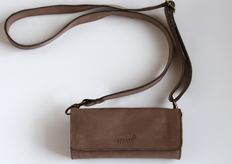 Chestnut Brown SafariSling Travel Wallet