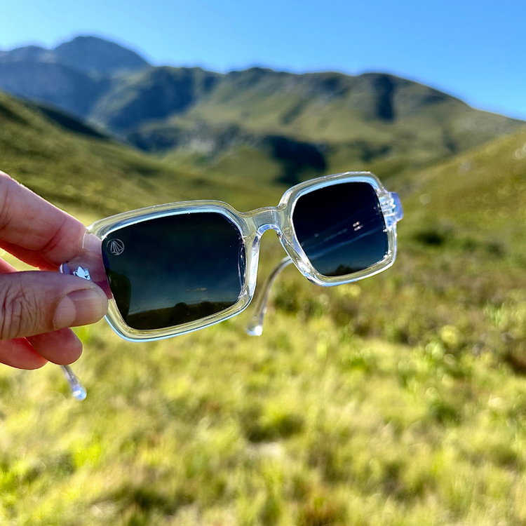 South African Travel Lifestyle Brand: Grey  Acetate Polarised Sunglasses for Online Sale