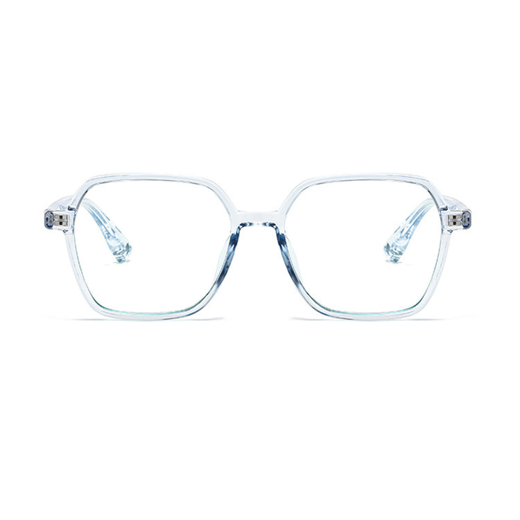 Crystal Blue Light Blocking Keyhole Hexagon Lens