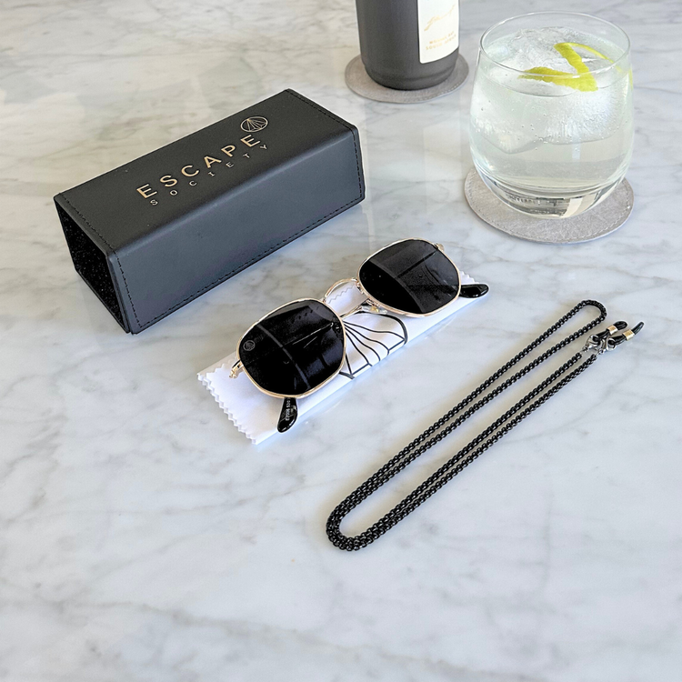 Gold Vintage Hexagon Lens With Metal Frame