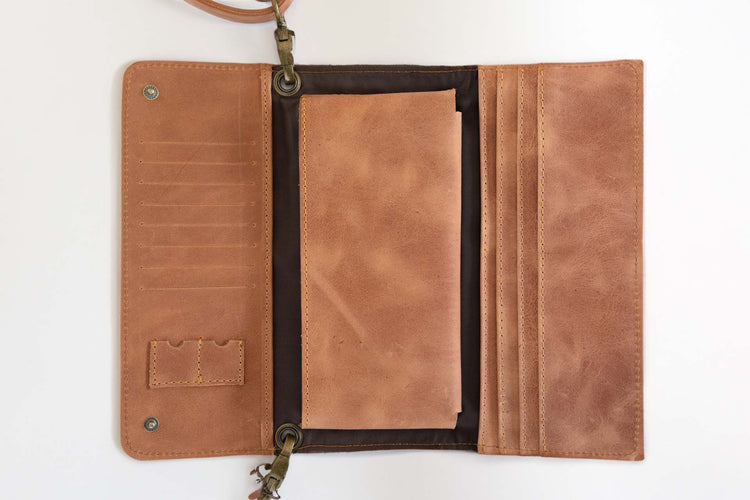 Tan SafariSling Travel Wallet