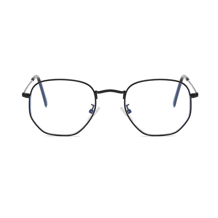 Black Blue Light Blocking Hexagon Lens