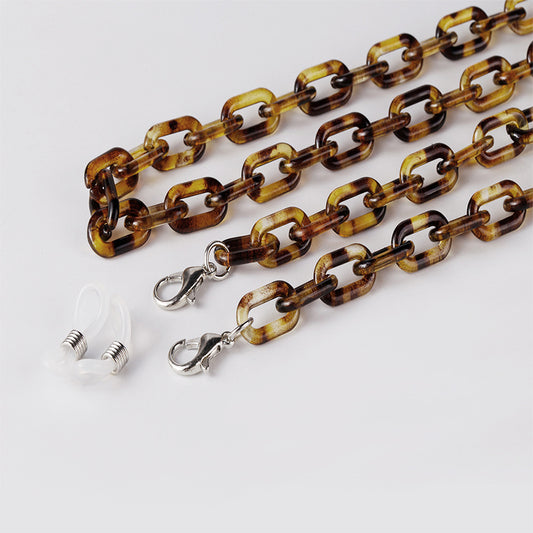 Chestnut Tortoise Shell Finish Chain Link Sunglasses Strap
