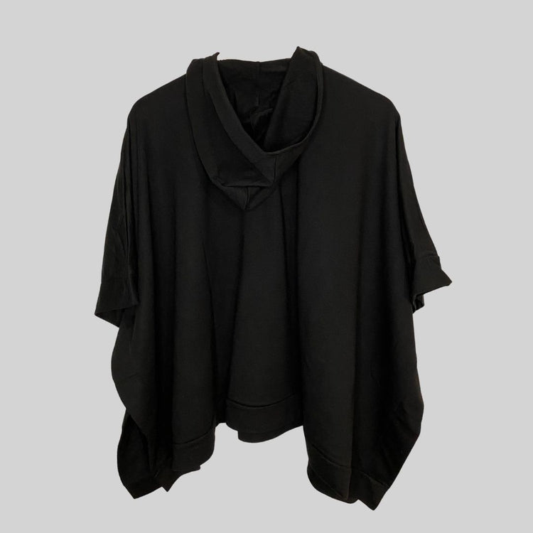 Black Tsala Loungewear Sweat Poncho