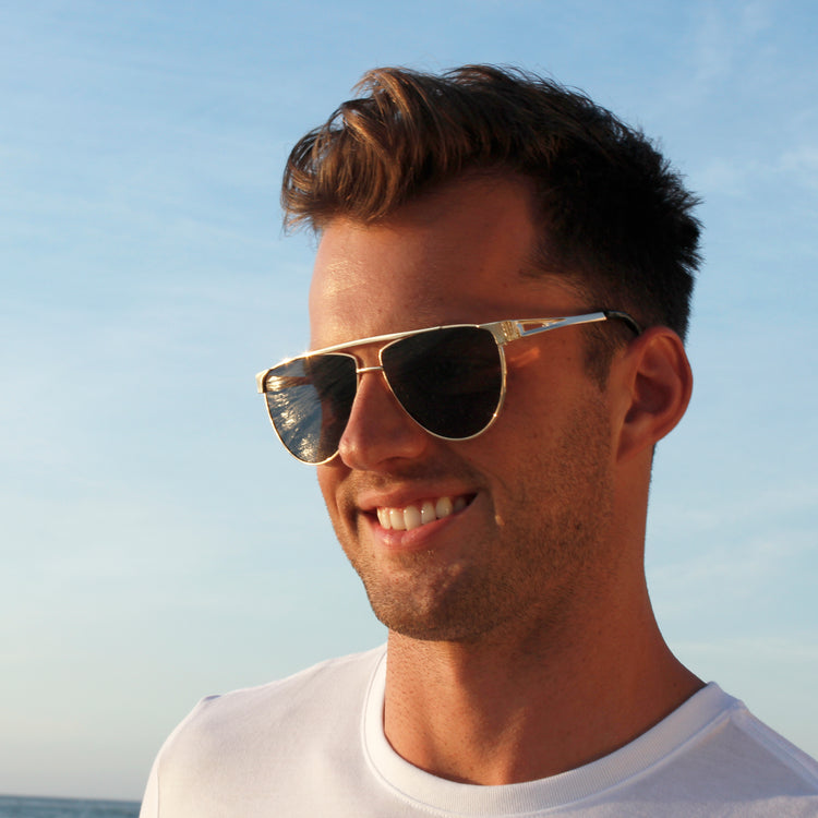 Gold Flat Top Bridge With Smoke Lense - Escape Society