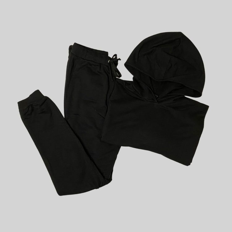 Black Tsala Loungewear Sweat Poncho