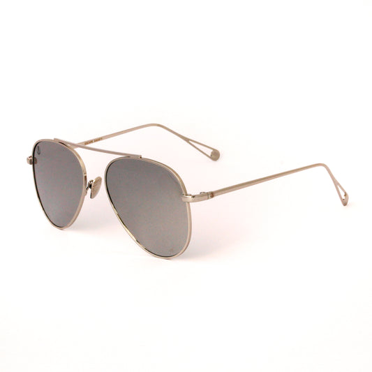 Silver With Flash Mirror Lense Single Bridge Aviator - Escape Society
