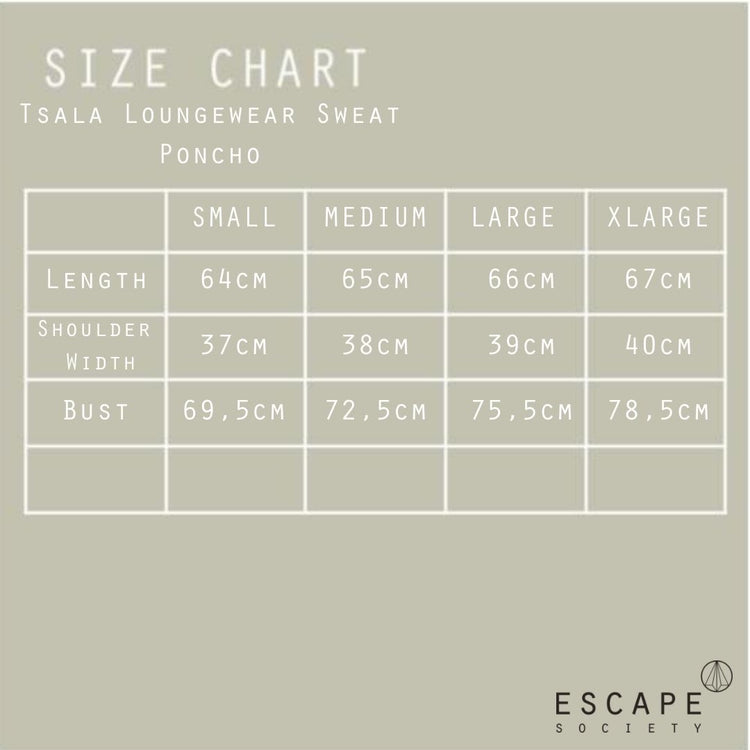 Black Tsala Loungewear Sweat Poncho