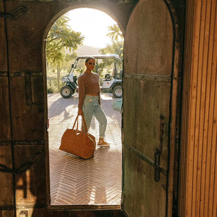 Tan Full Grain Leather Nomadic Weekender