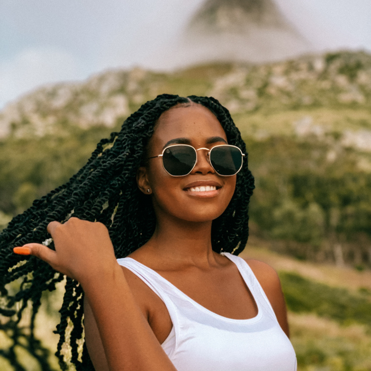 Gold Vintage Hexagon Lens With Metal Frame