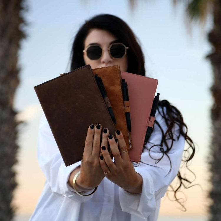 Dark Brown A5 Barton Full Grain Leather Journal