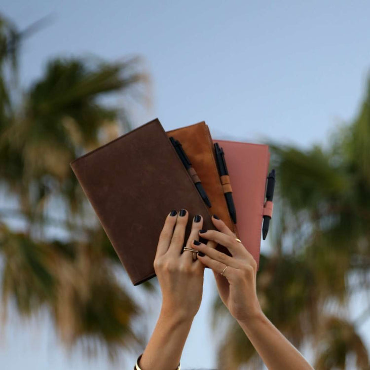 Blush Pink A5 Barton Full Grain Leather Journal