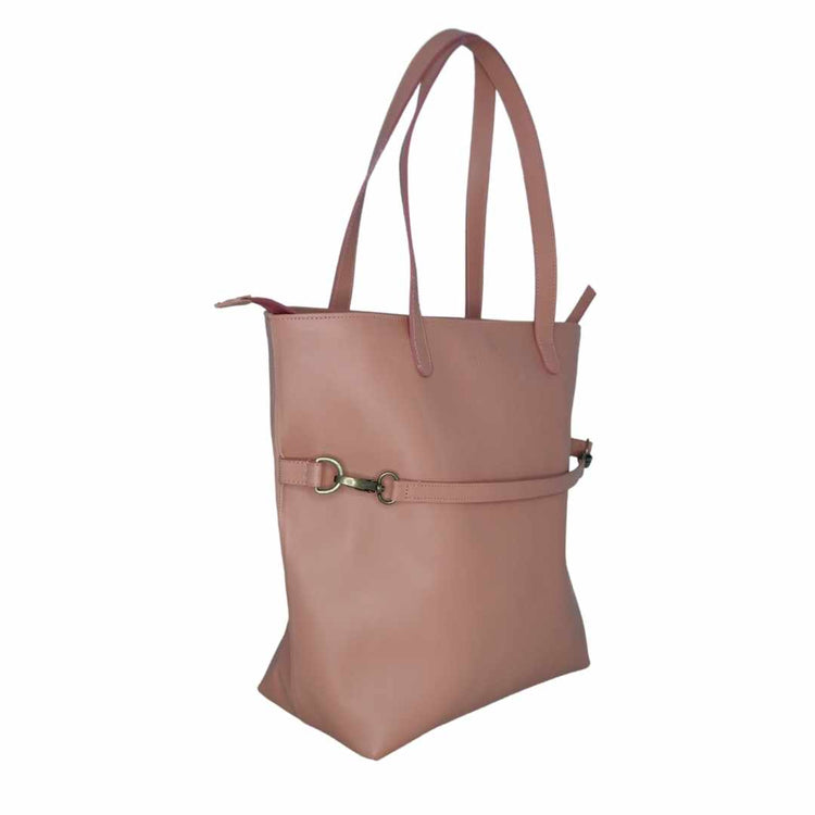 Drifter Blush Pink Leather Tote
