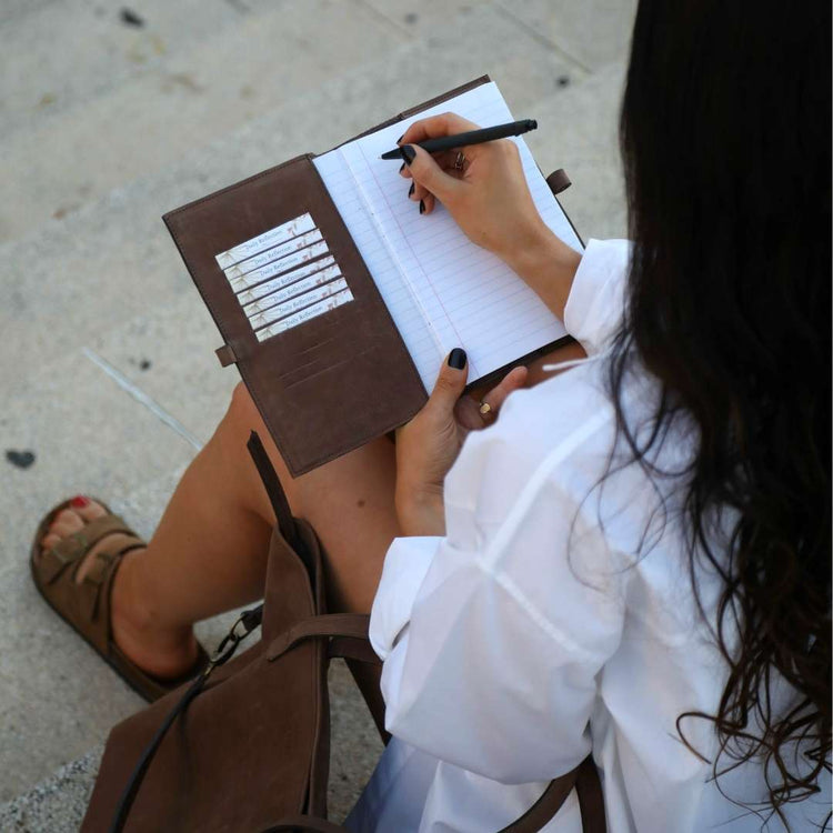 Dark Brown A5 Barton Full Grain Leather Journal