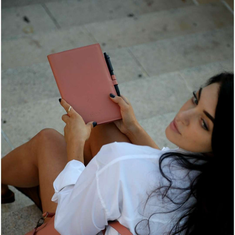 Blush Pink A5 Barton Full Grain Leather Journal