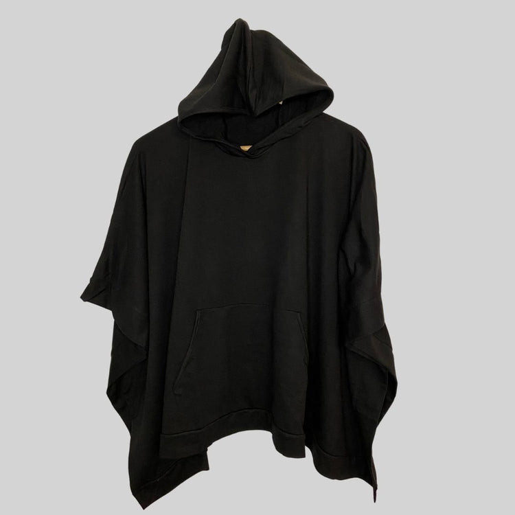 Black Tsala Loungewear Sweat Poncho