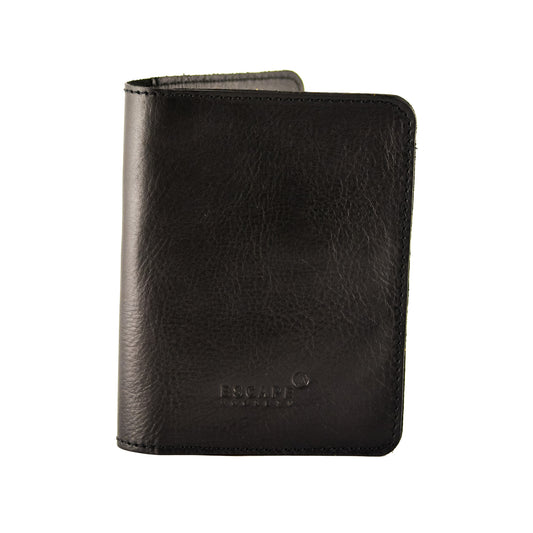 Black Genuine Leather Passport Holder - Escape Society
