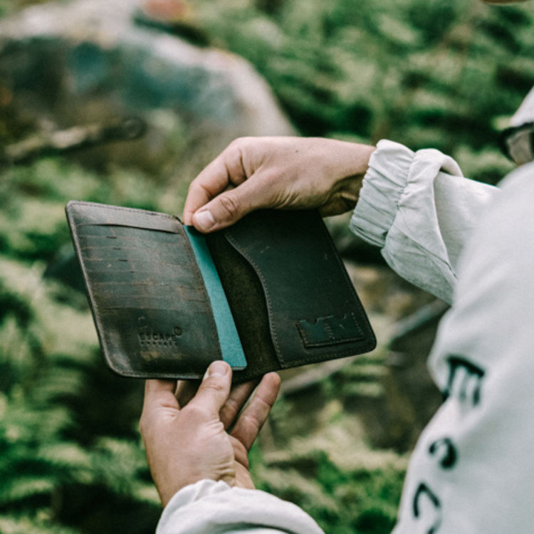 Chocolate Brown Genuine Leather Passport Holder