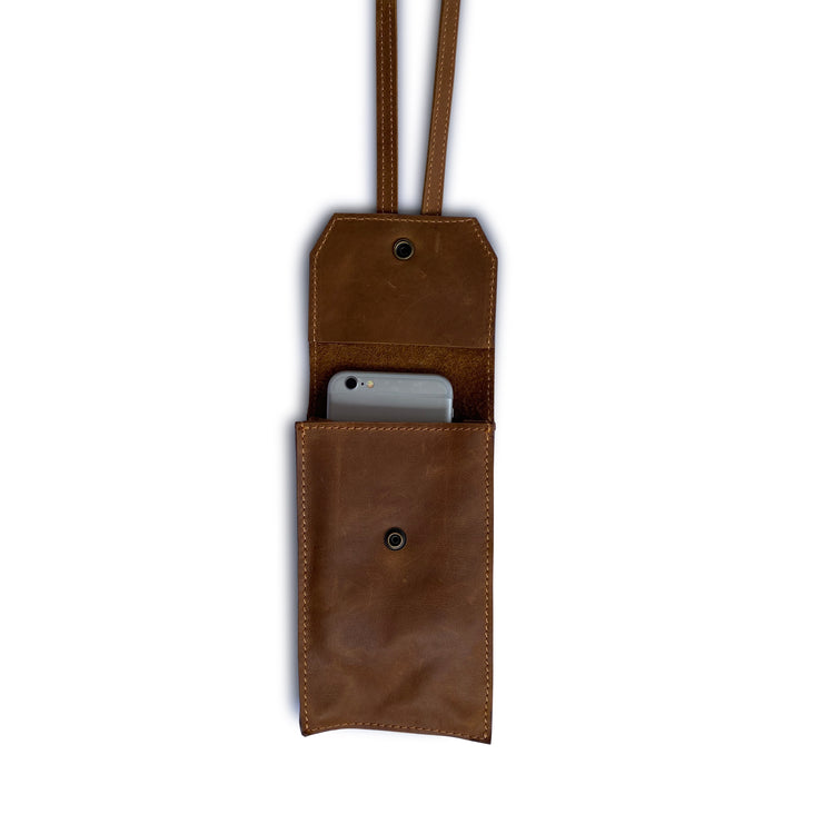 Toffee Tan High Tide Crossbody Phone Wallet