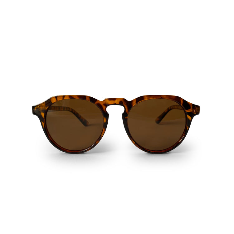 Tortoise Shell Polarised Keyhole Round Lens