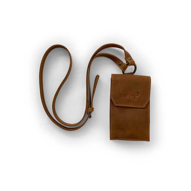 Toffee Tan High Tide Crossbody Phone Wallet