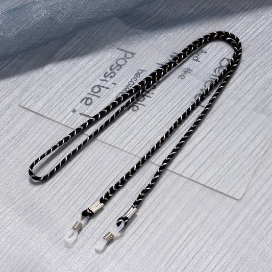 Black/White Rope Sunglasses Strap