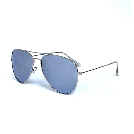 Silver Metal Aviator With Flash Mirror Lens - Escape Society