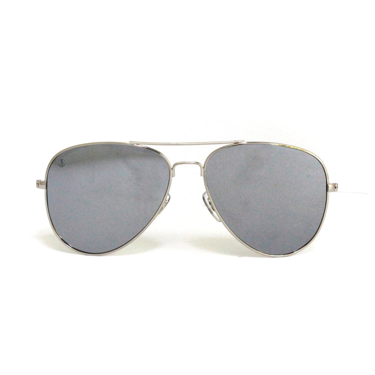 Silver Metal Aviator With Flash Mirror Lens - Escape Society