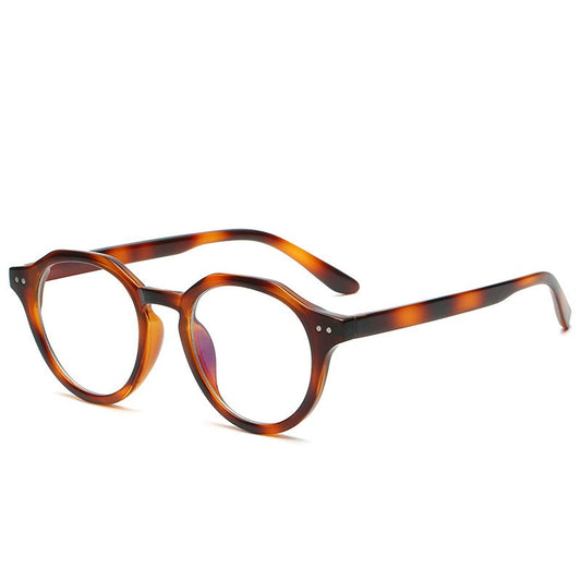 Tortoise Shell Blue Light Blocking Keyhole Round Lens