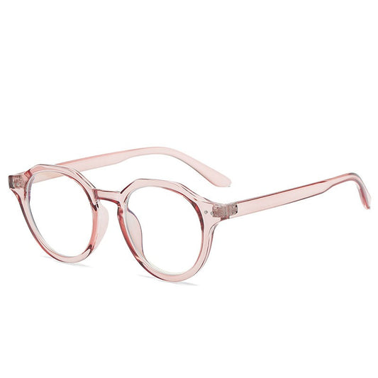 Rose Blue Light Blocking Keyhole Round Lens