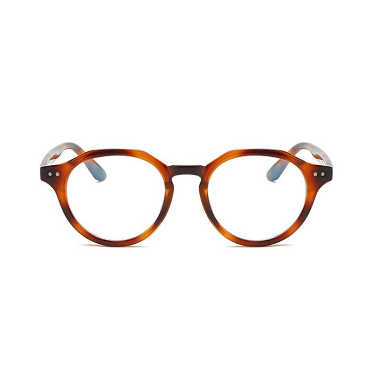 Tortoise Shell Blue Light Blocking Keyhole Round Lens