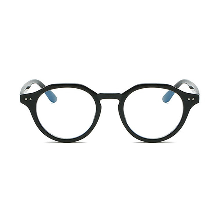 Black Blue Light Blocking Keyhole Round Lens