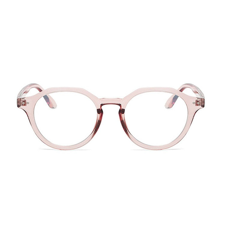 Rose Blue Light Blocking Keyhole Round Lens