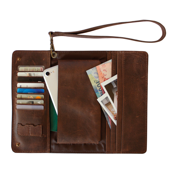 Dark Brown Conquest Travel Wallet
