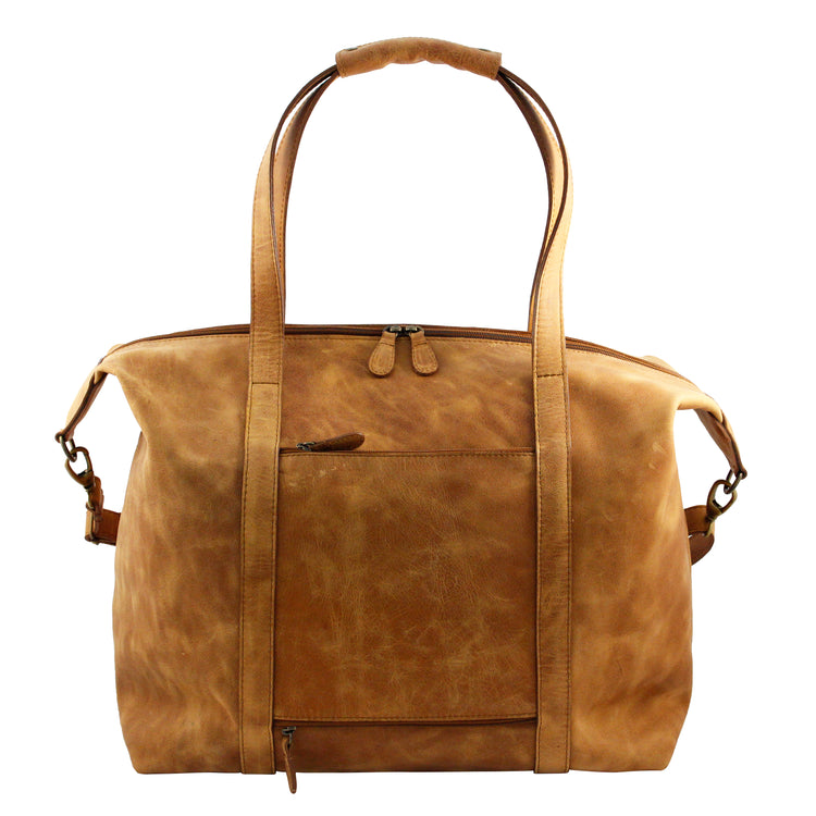 Tan Full Grain Leather Nomadic Weekender - Escape Society