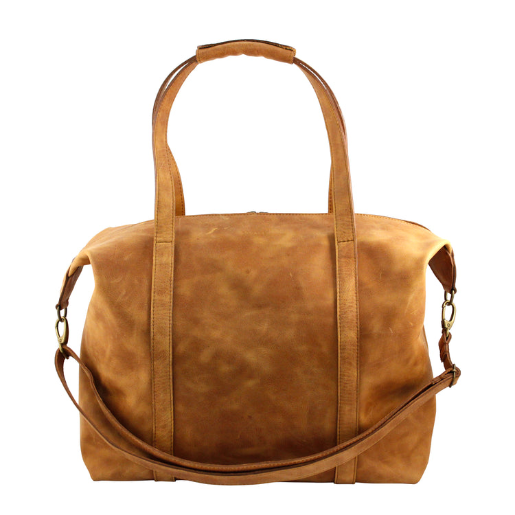 Tan Full Grain Leather Nomadic Weekender - Escape Society