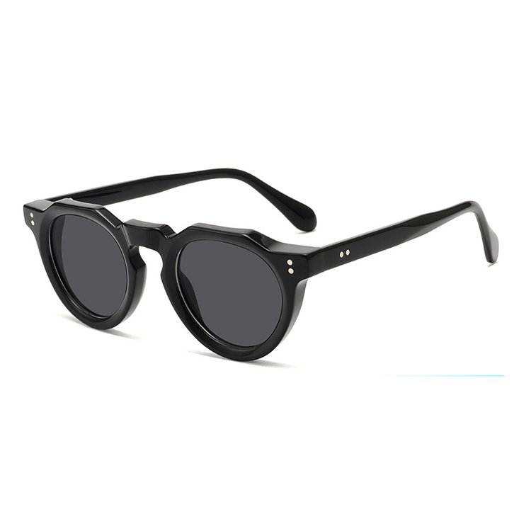 Black Acetate Polarised Cultured Quest Sunglasses