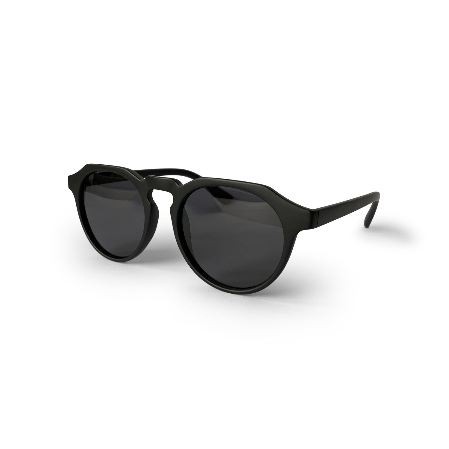 Black Polarised Keyhole Round Lens - Round Sunglasses South Africa