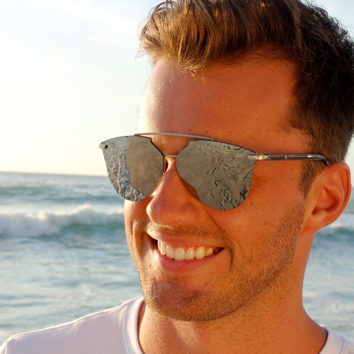 Silver Rimless Aviator Sunglasses Sunglasses South Africa