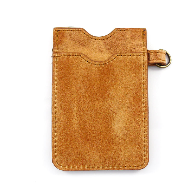 Tan Leather Lanyard Card Holder - Escape Society