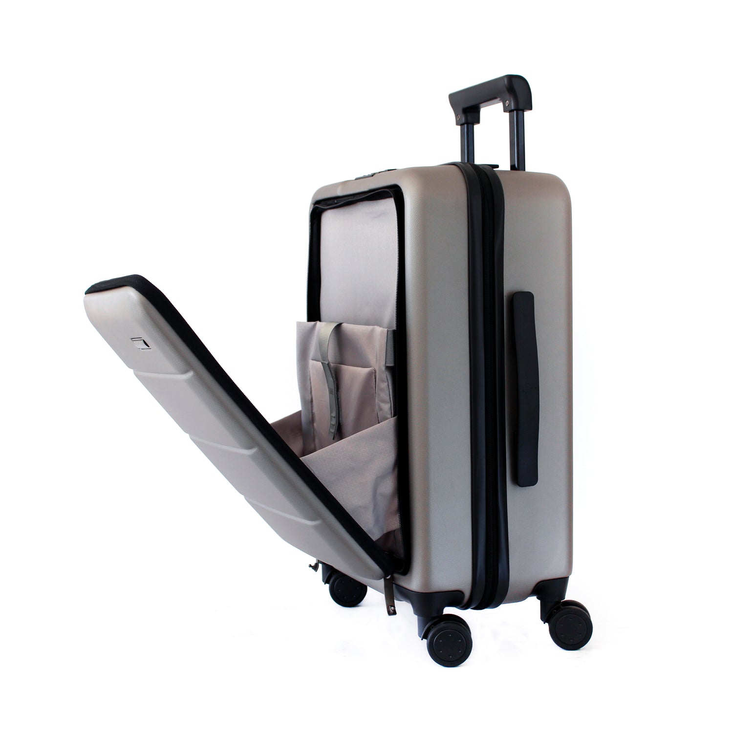 Grey Carry-On with Front Loading Laptop Pocket - Escape Society