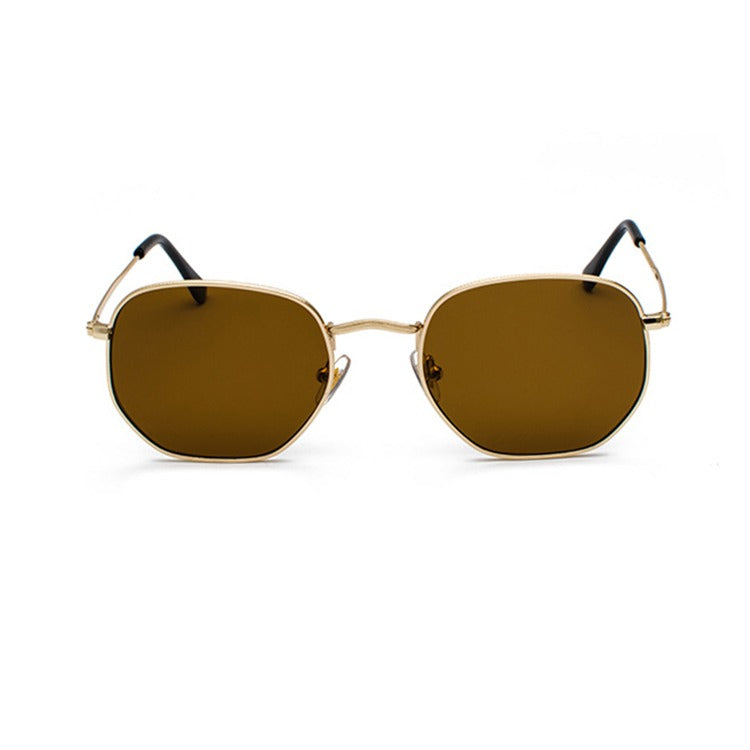 Gold Vintage Hexagon With Sand Tint Lens