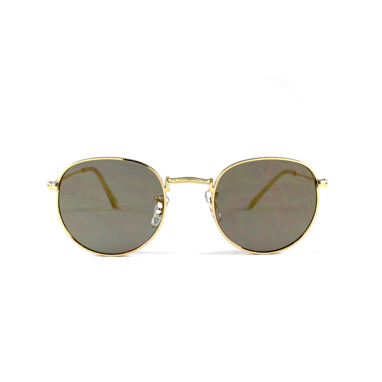 Gold Vintage Round Lens With Tonal Gradient Lens - Escape Society